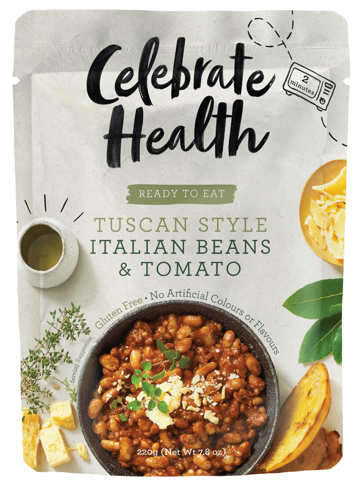 Celebrate Health Ready To Eat Tuscan Style Italian Beans & Tomato Image