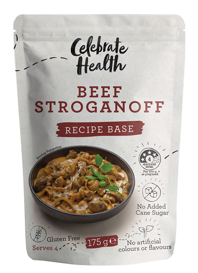 Celebrate Health Beef Stroganoff – Recipe Base Image